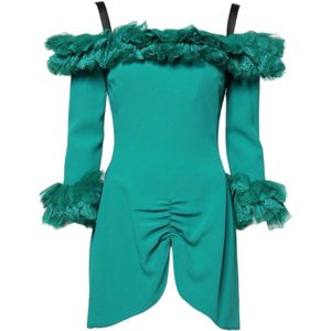 Dolce & Gabbana, Dames, Jurken, Groen, Maat: XS Zijde,