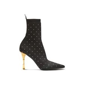 Balmain Laarzen Moneta in strass-gebreid , Black , Dames , Maat: 39 EU