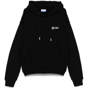 Off White, Heren, Sweatshirts & Hoodies, Zwart, Maat: 2XL Katoen,