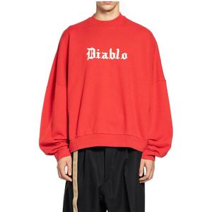 Willy Chavarria, Heren, Sweatshirts & Hoodies, Rood, Maat: M Katoen,