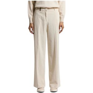 Peserico, Dames, Broeken, Beige, Maat: L Katoen,