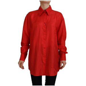Dolce Gabbana - Silk Shirt - Rood - Lange Mouwen