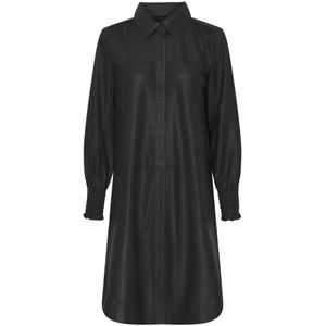 Notyz, Dames, Jurken, Zwart, Maat: XL Leer,