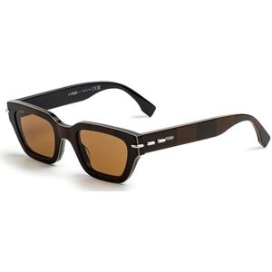 Fendi, Heren, Accessoires, Bruin, Maat: 55 MM Polyamide,