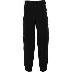 Moncler Zwarte Cargo Broek met Reflecterende Details , Black , Heren , Maat: M