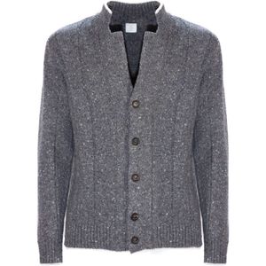 Eleventy, Heren, Truien, Grijs, Maat: L Wol,