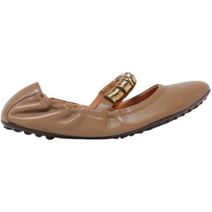 Tod's, Dames, Schoenen, Beige, Maat: 37 1/2 EU Leer,