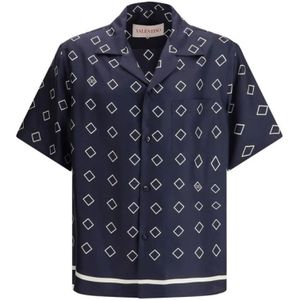 Valentino, Heren, Overhemden, Blauw, Maat: L Zijde,