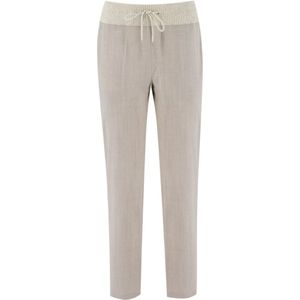 Panicale, Dames, Broeken, Grijs, Maat: M Wol,