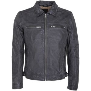 Le Temps Des Cerises, Heren, Jassen, Zwart, Maat: XL Leer,