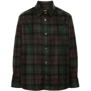 A.p.c., Heren, Overhemden, Veelkleurig, Maat: XL Wol,