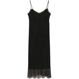 Simone Rocha, Dames, Nachtkleding & Lounge, Zwart, Maat: 2XS Zijde,