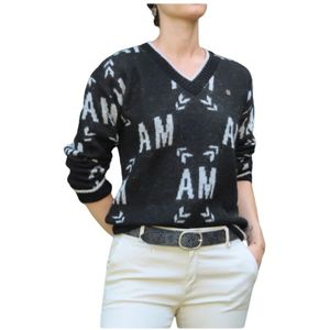 Aeronautica Militare, Dames, Truien, Zwart, Maat: XS Mohair,