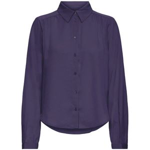 Ichi, Dames, Blouses & Shirts, Blauw, Maat: XS