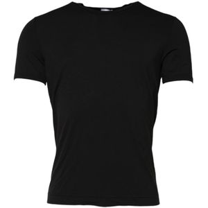 Dolce & Gabbana - Crew Neck T-shirt - Zwart - Modal Ondergoed