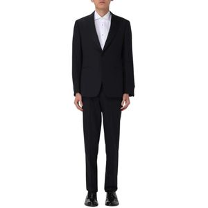 Lardini, Heren, Pakken, Zwart, Maat: L Wol,