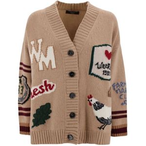 Weekend Max Mara, Dames, Truien, Beige, Maat: S Wol,