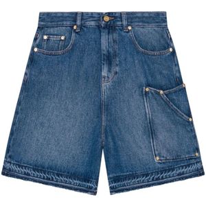Ganni, Dames, Korte broeken, Blauw, Maat: W28