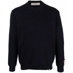 Golden Goose, Heren, Truien, Blauw, Maat: M Katoen,