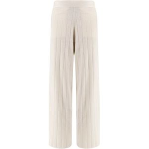 Max Mara, Dames, Broeken, Wit, Maat: S Kasjmier,