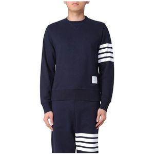 Thom Browne, Heren, Sweatshirts & Hoodies, Blauw, Maat: S Katoen,