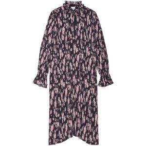 Ganni, Dames, Jurken, Zwart, Maat: M Poliester,