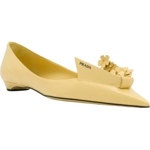 Prada, Dames, Schoenen, Geel, Maat: 37 1/2 EU Leer,