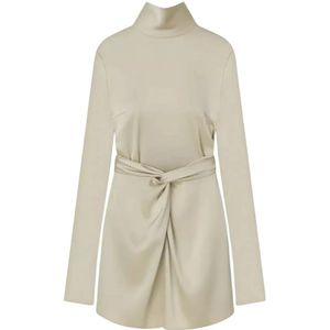 Nanushka, Dames, Jurken, Beige, Maat: S Satijn,