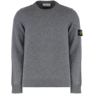 Stone Island, Heren, Truien, Grijs, Maat: XL Wol,