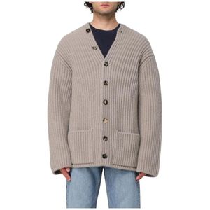 Bottega Veneta - Rib Knit Cardigan Patch Pockets - Beige - Heren