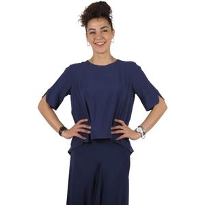 Alessia Santi, Dames, Blouses & Shirts, Blauw, Maat: XS Viscose,