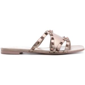 Valentino Garavani, Dames, Schoenen, Beige, Maat: 37 1/2 EU Leer,