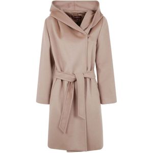 Max Mara, Dames, Mantels, Bruin, Maat: L Wol,