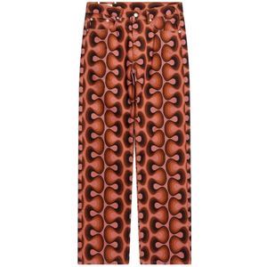 Dries Van Noten, Heren, Broeken, Rood, Maat: 3XS Katoen,