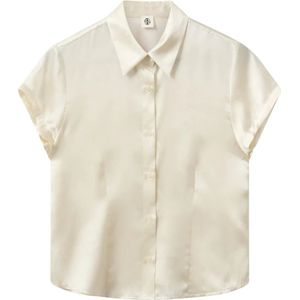 The Garment, Dames, Blouses & Shirts, Beige, Maat: S Zijde,