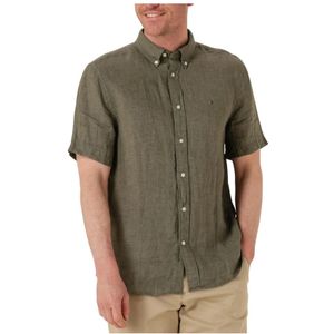 Tommy Hilfiger, Heren, Overhemden, Groen, Maat: M Linnen,