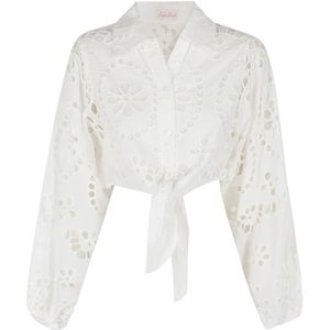 MC2 Saint Barth, Dames, Blouses & Shirts, Wit, Maat: S Katoen,