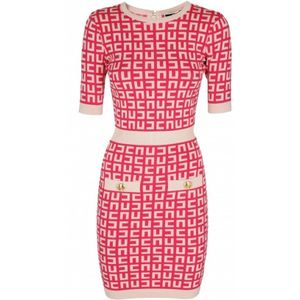 Elisabetta Franchi, Dames, Jurken, Veelkleurig, Maat: M Viscose,