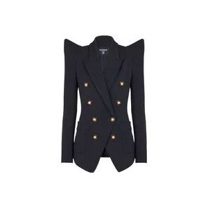 Balmain 8-button structured jacket , Blue , Dames , Maat: S