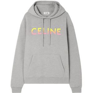 Celine, Heren, Sweatshirts & Hoodies, Grijs, Maat: M Katoen,