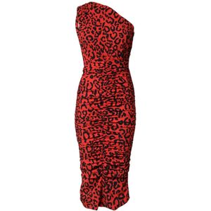 Dolce & Gabbana, Dames, Jurken, Rood, Maat: 2XS Leer,