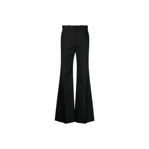 Chloé Zwarte Flared Broek Zijde Wolmix , Black , Dames , Maat: XS