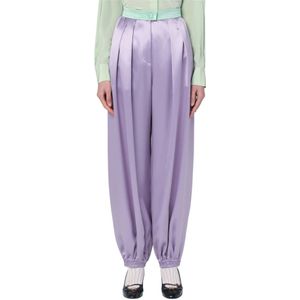 Valentino Garavani, Dames, Broeken, Paars, Maat: XS Zijde,