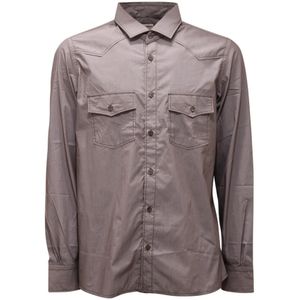 Mazzarelli, Heren, Overhemden, Grijs, Maat: XL