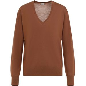Dries Van Noten - Tuomas - Pullover - Bruin - Merinowol - V-hals