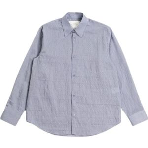 Studio Nicholson, Heren, Overhemden, Paars, Maat: S Polyamide,