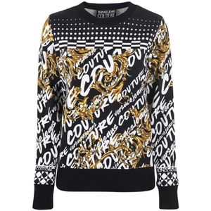 Versace Jeans Couture, Dames, Truien, Zwart, Maat: M