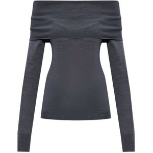 Stella McCartney, Dames, Truien, Grijs, Maat: L Wol,