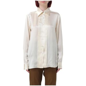 Tom Ford, Dames, Blouses & Shirts, Wit, Maat: XS Zijde,