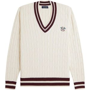 Fred Perry, Heren, Truien, Beige, Maat: M Katoen,